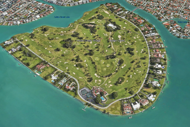 Indian Creek Village — aerial view of the island